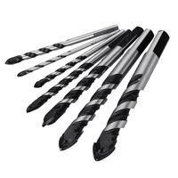 3 - Foret hélico� dal de triangle noir de 12mm foret de marbre de carreaux de céramique de verre concret