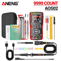 ANENG AOS02 9999 Counts Digital Professional Oscilloscope Multimeter 48M/S 10MHZ PC Waveform Data Storage True RMS Trani