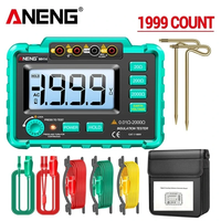 ANENG Green Color MH14 Ground Resistance Megohm 1999 Conuts Meter Testers Megohmmeter Voltmeter Ohm Detector without Bat