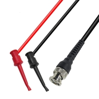Cleqee P1007B BNC Q9 Fiche mâle à deux crochets pour test Clips pour câble de sonde de test pour générateur de signaux o