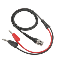 Cleqee P1009 BNC Q9 prise mâle à double empilable de 4 mm Banana Plug 500 V / 5A avec fils de test de prise câble de son