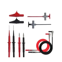 Cleqee P1305B Sonde de test multifonctions Crochet de test de ponction pour pince de crocodile Double Banana Plug Jeu de