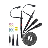 Cleqee P2060 2Pcs Sonde doscilloscope DC-60MHz de haute qualité pour Tektronix HP X1/X10 BNC Kit de cordons de test