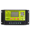 CMTD-G 10A 12V/24V LCD PWM Contrôleur de charge solaire Double panneau solaire USB Batterie Régulateur