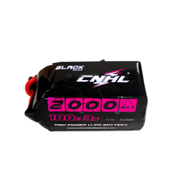 CNHL Black Series 11.1V 2000mAh 100C 3S LiPo haute puissance Batterie avec prise XT60 pour drone RC