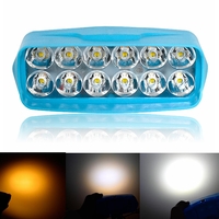 CNSUNNYLIGHT 15W Tricolors in One LED Phares de moto / voiture DRL Feux de jour pour automobile / vélo / 4x4 Phares anti