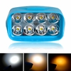 CNSUNNYLIGHT 3 couleurs en One Lampe LED Phares antibrouillard pour moto DRL Switch Voiture / Pick-up / Vélo / 4x4 Phare