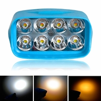 CNSUNNYLIGHT 3 couleurs en One Lampe LED Phares antibrouillard pour moto DRL Switch Voiture / Pick-up / Vélo / 4x4 Phare