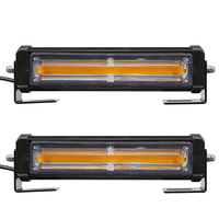 COB LED Grille avant de voiture lumières clignotantes avertissement durgence lampe stroboscopique Bars orange avec