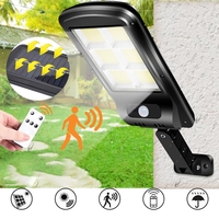 COB LED énergie solaire PIR capteur de mouvement applique murale lampe de sécurité jardin extérieur