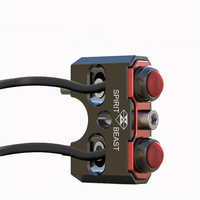 Code de poignée de moto Commande déclairage de guidon de conversion à double interrupteur autobloquant