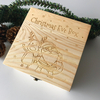 Coffret Cadeau Noël En Bois Gravé Boîte En Bois Chocolat Emballage Partie Décorations Pour La Maison