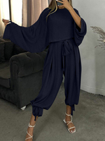 Col rond Manches longues Bouton Poche Solide Costume