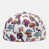 Col unisexe couleur champignon superposition motif personnalité de la mode sans bord bonnet propriétaire casquette crâne