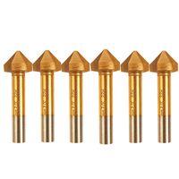 Couteau à chanfreiner à tige droite en métal plaqué titane à 90 degrés