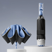 Fully Automatic Umbrella Safety Anti-Rebound Reverse Folding Umbrella Sunny Rainy Dual-Use Sunshade Umbrella
