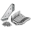 Furniture Corner Connector 20PCS Universal Stainless Steel L Brackets for Wood Metal Angle Brackets Shelves Tables Cabin
