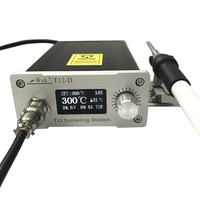 Fwxk T12-D T12 Station de soudage Fer Écran 1.3inch Table de soudage OLED Sommeil automatique Chauffage rapide avec poig