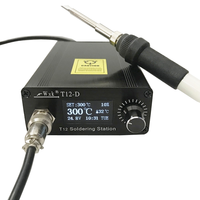 Fwxk T12-D T12 Station de soudage Fer Écran 1.3inch Table de soudage OLED Veille automatique Chauffage rapide jusqu