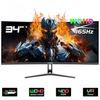 FYHXele 34 Inch Monitor 165Hz VA WQHD Desktop Wide Display 21:9 LED Gamer Computer Screen 1500R Curved Resolution 3440*1