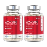 Vinaigre de Cidre de Pomme 120 Gélules - 1500mg par Dose - Digestion et Perte de Poids - 2 Boîtes