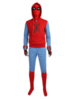 Costume de Cosplay pour hommes Lycra rouge Spandex 6 pièces ensemble film américain de bande dessinée Cosplay Costume dhalloween