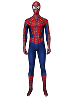 Costume de cosplay pour hommes Rouge Blue Lycra Spandex Leotard American Comic Film Cosplay Combinaison Halloween Costume