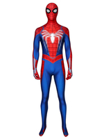 Costume de cosplay pour hommes Rouge Blue Lycra Spandex Leotard American Comic Film Cosplay Combinaison Halloween Costume