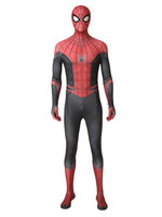 Costume de Cosplay pour hommes rouge noir Lycra Spandex Catsuits Zentai chaussures ensemble 2 pièces Film américain bande dessinée Cosplay combinaison Costume dhalloween