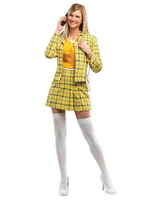 Costume de Cosplay tenue à carreaux jaune de Clueless Cher Halloween