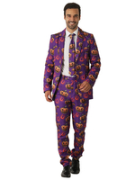 Costume de Craze Homme Costume Rétro des Années 1970 Cosplay Citrouille imprimé Costume Halloween Déguisement Années 80