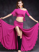 Costume de Danse du Ventre Frange à Volants Femmes Vêtements de Danse Déguisements Halloween