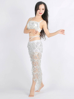 Costume de danse du ventre paillettes pure tenue de danse Bollywood