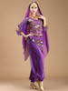 Costume de danse du ventre violet sexy robe de danse Bollywood pour les femmes Déguisements Halloween