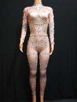 Costume De Danse Jazz Femmes Combinaisons Sexy Perlées Déguisements Halloween