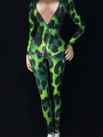 Costume de danse jazz femmes sexy combinaison manches longues discothèque porter Déguisements Halloween