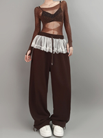 Costume de danse jazz pour femme ensemble haut et pantalon tenue de spectacle