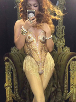 Costume de danse jazz sexy glands bodys femmes discothèque porter Déguisements Halloween