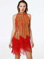 Costume de danse latine paillettes bijou cou de bijou de danse latine porter Déguisements Halloween