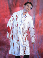 Costume de docteur zombie effrayant pour Halloween pour adultes tenue de chirurgien sanglant