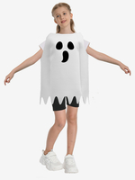 Costume de fantôme dHalloween combinaison fantôme avec imprimé holographique 3D tenue de cosplay pour scène