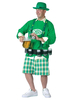 Costume de fille bière vert en polyester écossais
