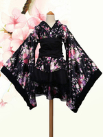 Costume de Kimono Japonais Femme Robe Lolita Bonne Cosplay Anime Ensemble Déguisement Carnaval