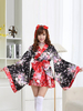 Costume de Kimono Japonais Halloween Femme Robe Courte Lolita Bonne Cosplay Anime