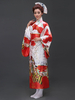 Costume De Kimono Japonais Rouge En Fausse Soie Déguisements Halloween Carnaval