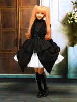 Costume de lolita bicolore en coton sans manches Déguisements Halloween