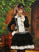 Costume de lolita en polyester multicouche avec col montant Déguisements Halloween