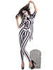 Costume de magicien Déguisements Halloween Femmes Vampire Striped Outfit