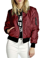 Veste femme col bijou zippée poches polyester rouge vêtements dextérieur femme