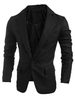 Veste homme Casual 2021 Blazer Col à revers Blazer homme Bouton avant noir